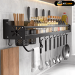 Space-Saving Kitchen Wall Rack – Spice, Knife & Utensil Holder